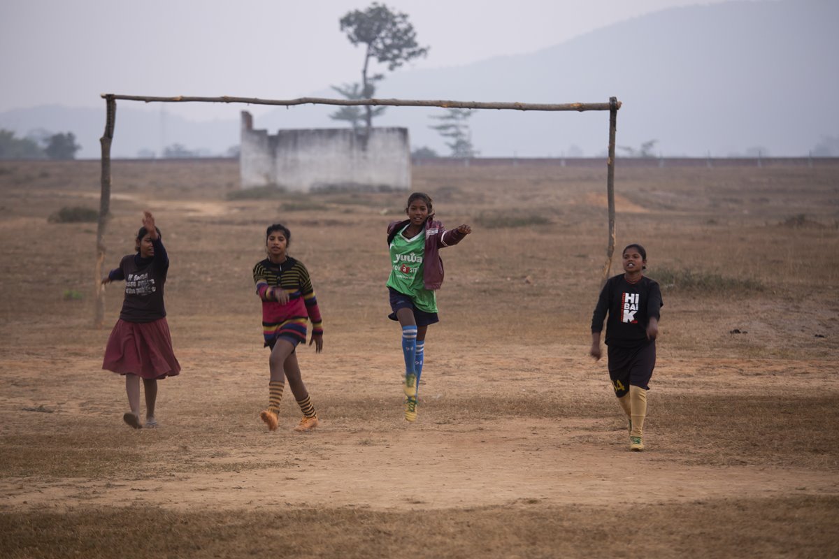 Girls from the Laureus Sport for Good Yuwa Progarmme India
